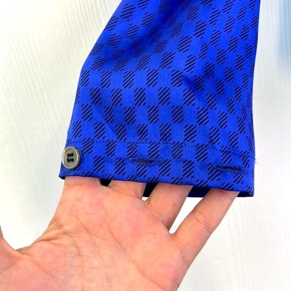 Christian Dior - 100 % Silk Vintage Turtleneck With Black Checkered Blouse SZ 4 - Picture 7 of 13